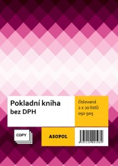 Pokladní kniha bez DPH číslovaná COPY