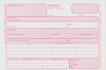 Příjmový pokladní doklad s DPH nečísl.100l.COPY